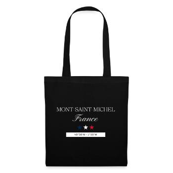 Mont-Saint-Michel Frankreich Souvenir – Reise - Stoffbeutel - Schwarz - Vorne