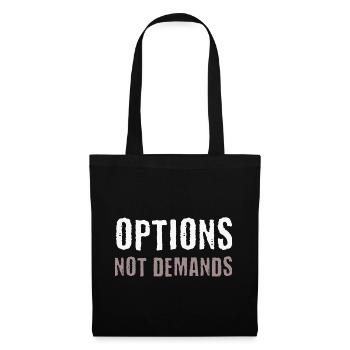 Options Not Demands PDA Neurodivergent Autonomie - Stoffbeutel - Schwarz - Vorne