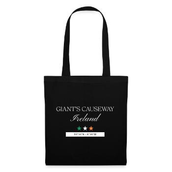 Giant’s Causeway Nordirland Souvenir – Reise - Stoffbeutel - Schwarz - Vorne