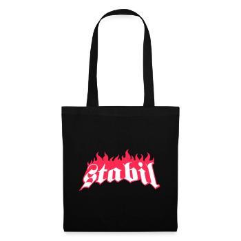 STABIL - FLAMES - Stoffbeutel - Schwarz - Vorne