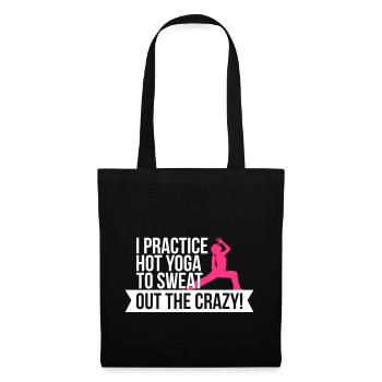 Practice Hot yoga to sweat - funny - witty - Tote Bag - black - Front