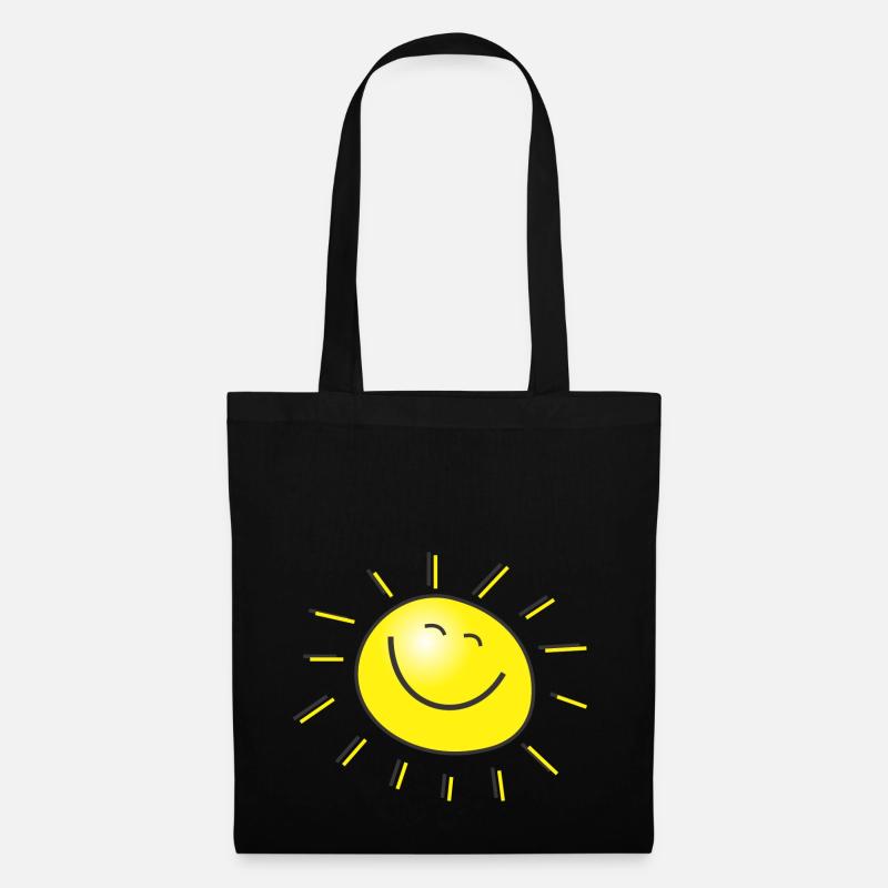 Sonne - Stoffbeutel - Schwarz