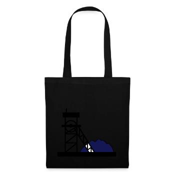 Charbon travail idée mine cadeau mine Hobby - Sac en tissu - noir - Devant