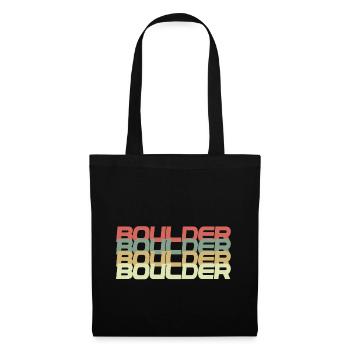 Bouldern T-shirt grimpeur de rochers escaladeur Boulder - Sac en tissu - noir - Devant