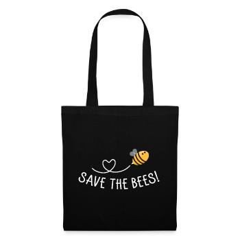 Save the bees! - Stoffbeutel - Schwarz - Vorne