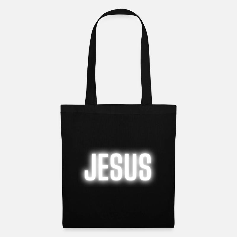 Jesus Christus Glaube Gott Geschenk t-shirt - Stoffbeutel - Schwarz