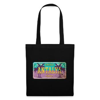 Antalya Turkey Beach Vintage Sign - Tote Bag - black - Front