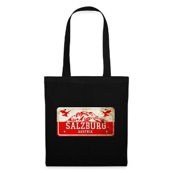 Enseigne vintage Salzbourg Autriche - Sac en tissu - noir - Devant
