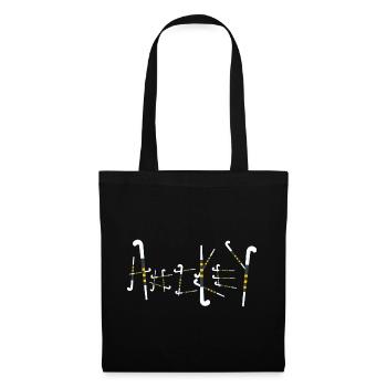 bâtons de hockey sur gazon - Sac en tissu - noir - Devant