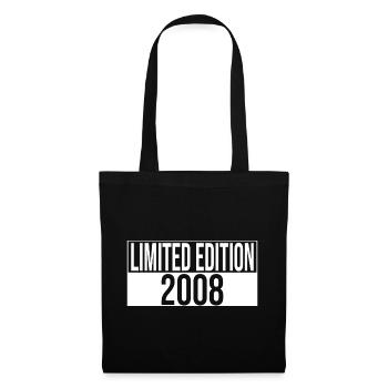 Limited Edition 2008 Geburtstag Geschenkidee - Stoffbeutel - Schwarz - Vorne