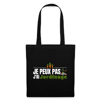 Je peux pas j ai jardinage - Sac en tissu - noir - Devant