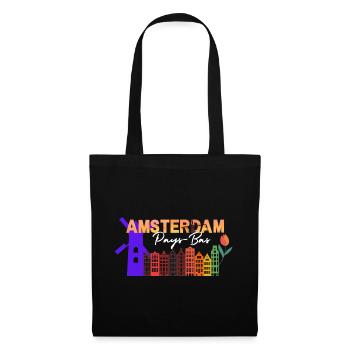 Amsterdam Skyline Tulip Gradient - Tote Bag - black - Front