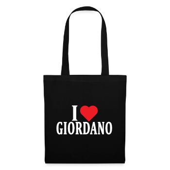 t-shirt I love Giordano t-shirt gift idea - Tote Bag - black - Front