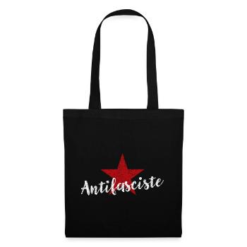 Antifasciste - Sac en tissu - noir - Devant
