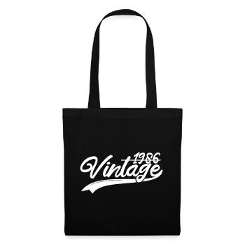 Millésime 1986 Cadeau d’anniversaire 1986 - Sac en tissu - noir - Devant