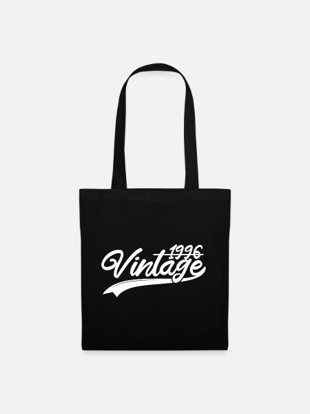 Vintage 1996 Geburtstagsgeschenk 1996 - Stoffbeutel - Schwarz