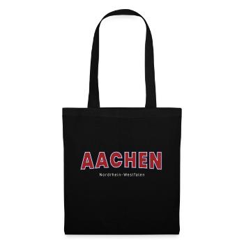 Aachen - Stoffbeutel - Schwarz - Vorne