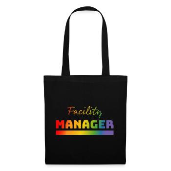 Tshirt Facility Manager rainbow - Tote Bag - black - Front