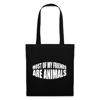 La plupart de mes amis sont des animaux 8 - Sac en tissu - noir - Devant