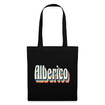 Alberico T-Shirt Retro Vintage T-Shirt Geschenk - Stoffbeutel - Schwarz - Vorne