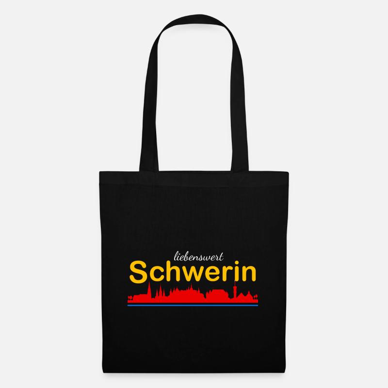 Liebenswert Schwerin - Stoffbeutel - Schwarz