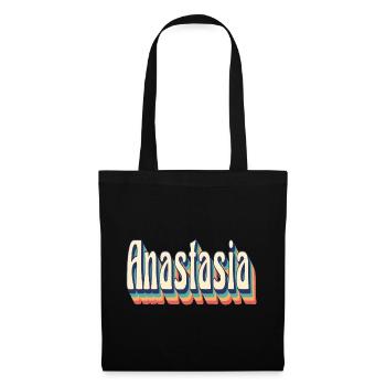 vintage rétro Anastasia t-shirt t-shirt - Sac en tissu - noir - Devant