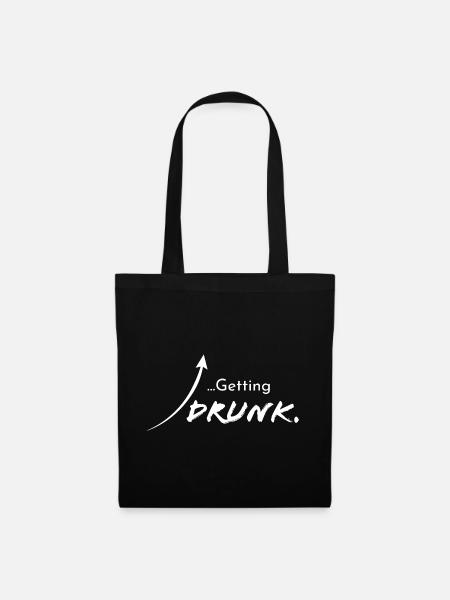 Getting drunk, Version 2 - Stoffbeutel - Schwarz
