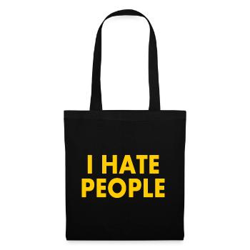 I hate people - Tote Bag - black - Front