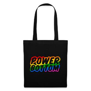 Power Bottom Shirt - Stoffbeutel - Schwarz - Vorne