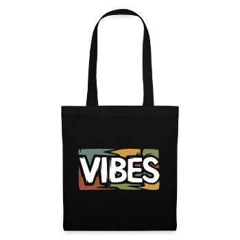 VIBES Retro Streetwear Graphic Shirt - Tote Bag - black - Front
