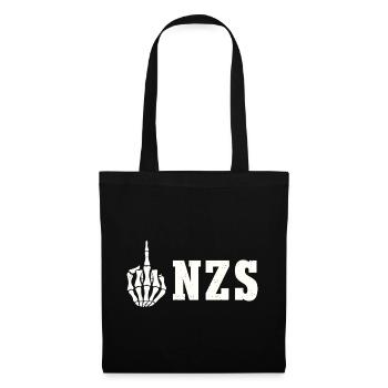 Antifa Antifaschistisches Statement FCK NZS - Stoffbeutel - Schwarz - Vorne