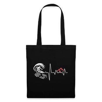 Swimming Heart Rhythm Fitness Art - Tote Bag - black - Front