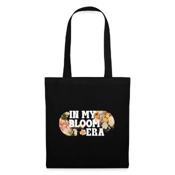 Bloom Era Vibes – Retro Floral Saying - Tote Bag - black - Front