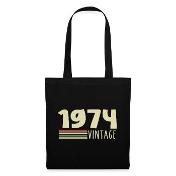 1974-Anniversaire-1974-retro-1974 - Sac en tissu - noir - Devant