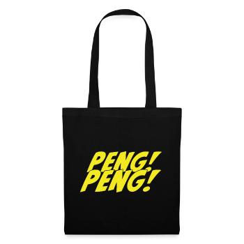 Peng Peng Vintage Comic Stil - Stoffbeutel - Schwarz - Vorne