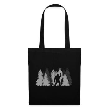 Bigfoot Rock on Sign Sasquatch Yeti Forest - Tote Bag - black - Front