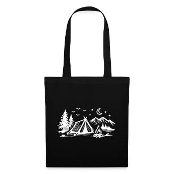 Camping Tent - Tote Bag - black - Front