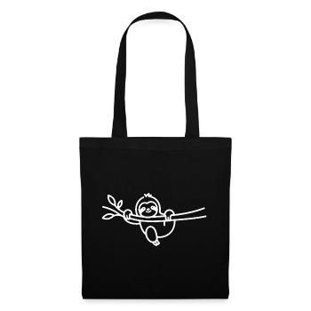 Relaxed sloth on a branch animal motif - Tote Bag - black - Front