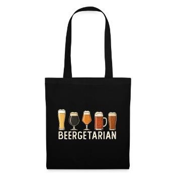 Craft Beer Vintage-Beergetarianische Heimbraukunst - Stoffbeutel - Schwarz - Vorne