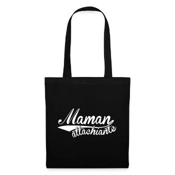 Maman attachiante - Sac en tissu - noir - Devant