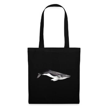 Yubarta - baleine à bosse - baleine à bosse - Sac en tissu - noir - Devant