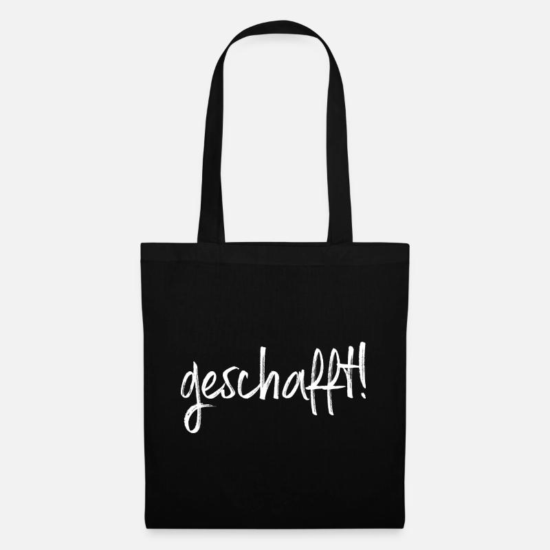 geschafft! Ziel erreicht Geschenkidee Prüfung - Stoffbeutel - Schwarz