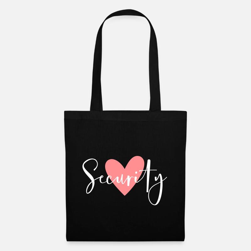 Sikkerhed pink hjerte høne parti - Mulepose - sort