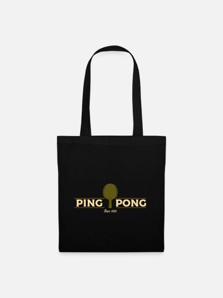 Ping Pong - Stoffbeutel - Schwarz