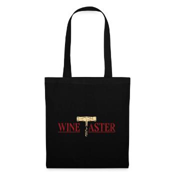 Wein - Stoffbeutel - Schwarz - Vorne