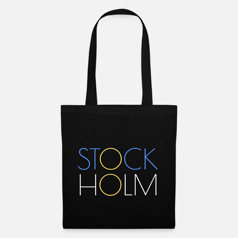 Stockholm Logo - Stoffbeutel - Schwarz
