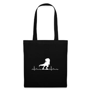 Heartbeat T-Rex Dino TRex Dinosaur T Rex Dinos - Tote Bag - black - Front