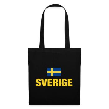 Sweden Sverige Sweden Flag Football Gift - Tote Bag - black - Front