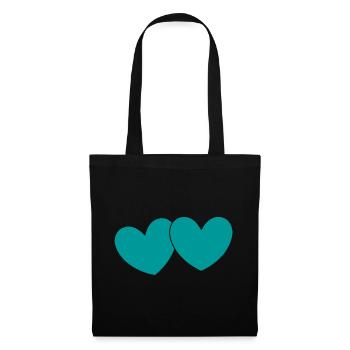 Saint-Valentin, Saint-Valentin, Saint-Valentin - Sac en tissu - noir - Devant