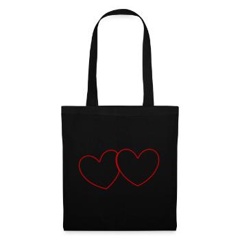 Valentinstag, Valentinstag, Valentinstag - Stoffbeutel - Schwarz - Vorne